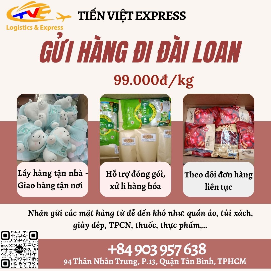 Gửi hàng đi Đài Loan  - Tiến Việt Express